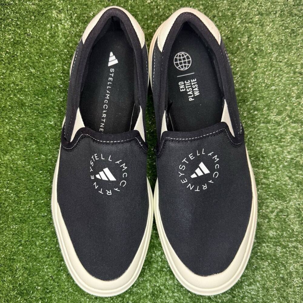 Adidas x Stella McCartney Court Slip-On Black 9.5 EUC 🔥